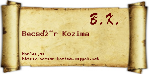 Becsár Kozima névjegykártya